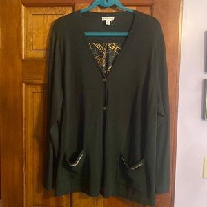 Cardigan with fun print on the back